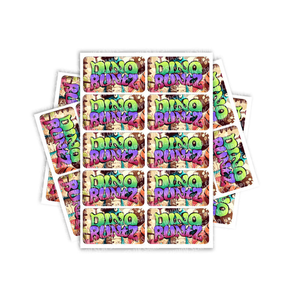 Dino Runtz Rectangle / Pre - Roll Label - SLAPSTA