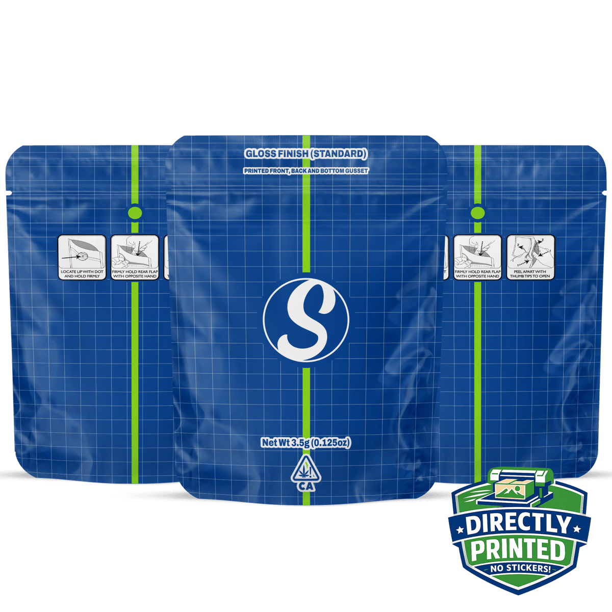 Direct Print Custom Mylar Bags (3.5g) - SLAPSTA