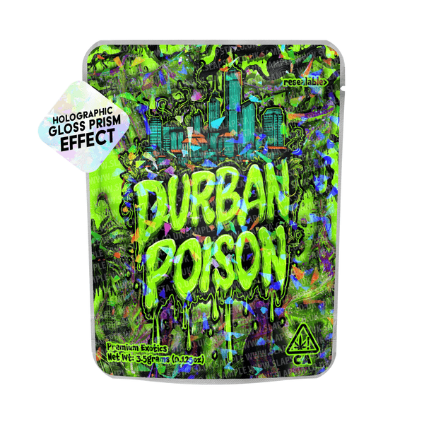 Durban Poison Holo Mylar Sticker Packs - SLAPSTA
