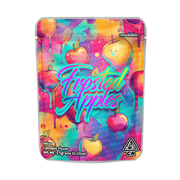 Frosted Applez Mylar Pouches Pre - Labeled - SLAPSTA