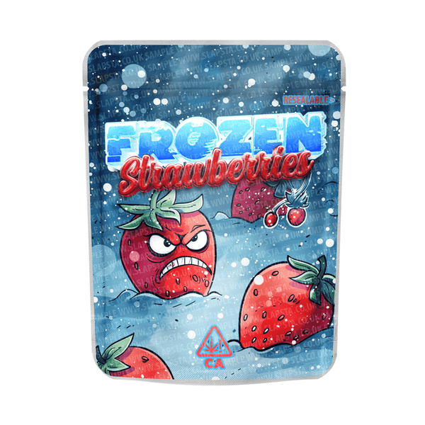 Frozen Strawberries Mylar Pouches Pre - Labeled - SLAPSTA