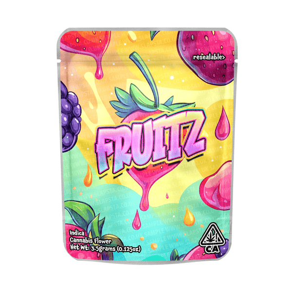 Fruitz Mylar Pouches Pre-Labeled - 3.5g (1/8oz) / No / 16pcs