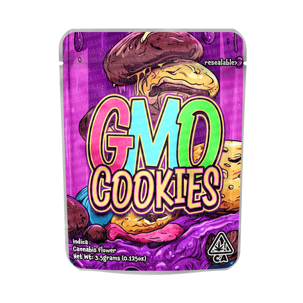 GMO Cookies Mylar Pouches Pre - Labeled - SLAPSTA