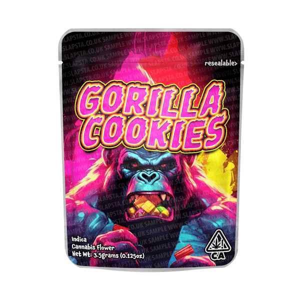 Gorilla Cookies Mylar Pouches Pre-Labeled - 3.5g (1/8oz) / No / 16pcs