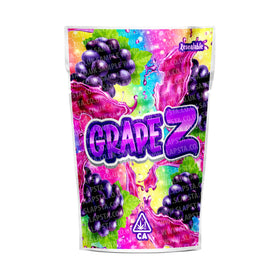 Grape Z Mylar Pouches Pre-Labeled