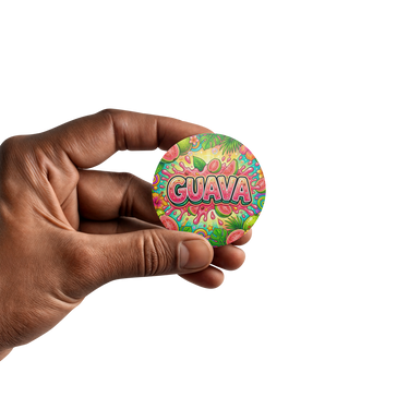 Guava Circular Stickers - 2.5cm