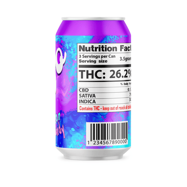 'Hiygo' Cotton Candy Plastic Soda Cans - SLAPSTA