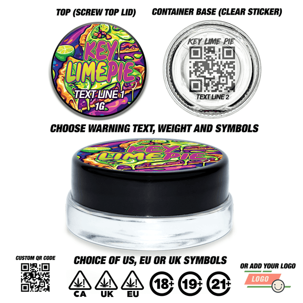 Key Lime Pie 7ml Glass Concentrate Jars - SLAPSTA