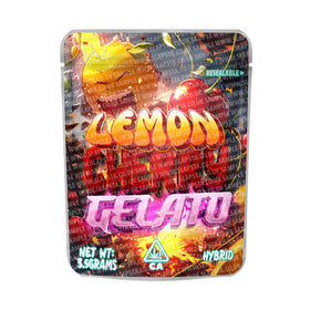 Lemon Cherry Gelato Mylar Pouches Pre-Labeled