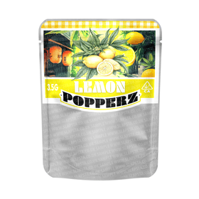 Lemon Popperz Mylar Pouches Pre-Labeled