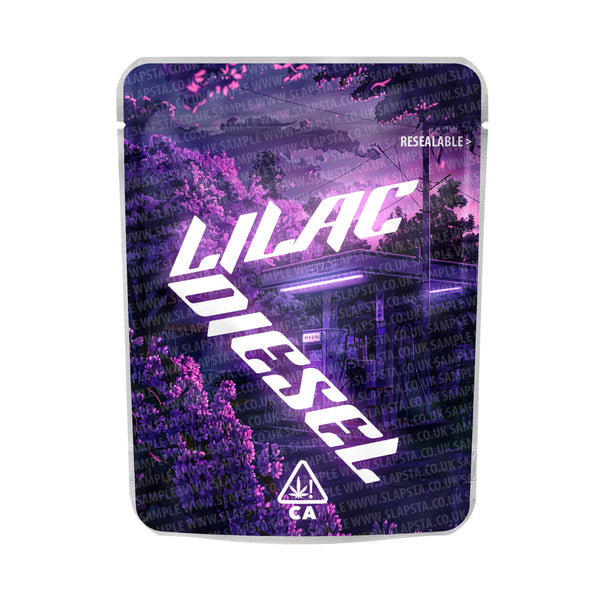 Lilac Diesel Mylar Pouches Pre - Labeled - SLAPSTA