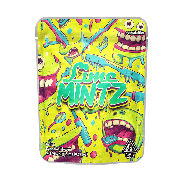 Lime Mintz Mylar Pouches Pre - Labeled - SLAPSTA