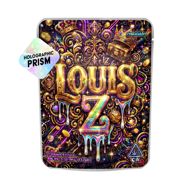 Louis Z Mylar Sticker Packs - Mylar Strain Bags3.5g (1/8oz)