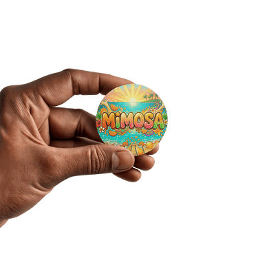 Mimosa Circular Stickers - 2.5cm