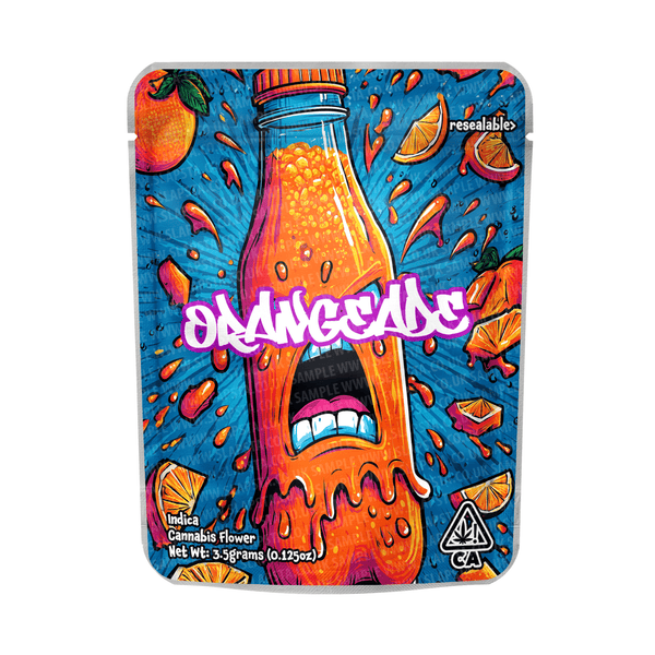 Orangeade Mylar Pouches Pre - Labeled - SLAPSTA
