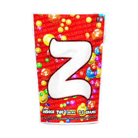 Sachets Mylar Zkittlez pré-étiquetés 