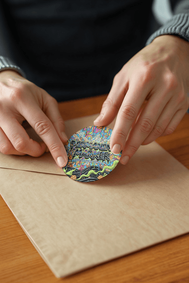 Permanent Marker Circular Stickers - 2.5cm