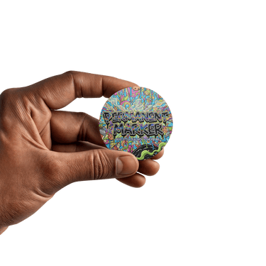 Permanent Marker Circular Stickers - 2.5cm