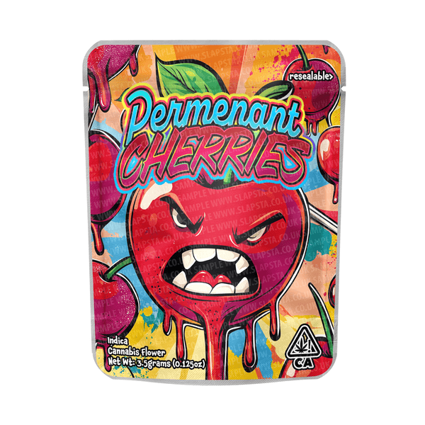 Permenant Cherries Mylar Pouches Pre - Labeled - SLAPSTA
