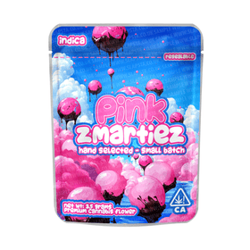 Pink Zmartiez Mylar Pouches Pre-Labeled