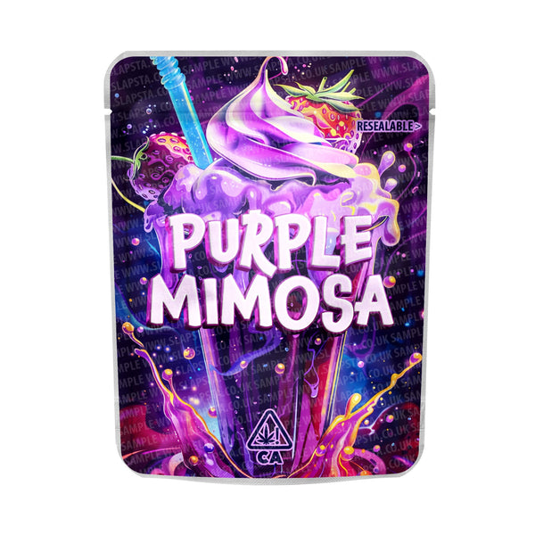 Purple Mimosa Mylar Pouches Pre - Labeled - SLAPSTA