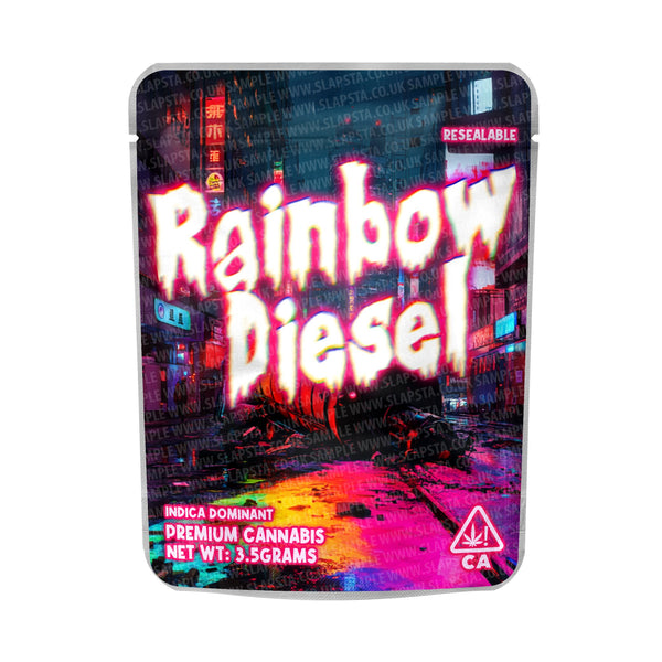 Rainbow Diesel Mylar Pouches Pre - Labeled - SLAPSTA