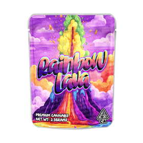 Rainbow Lava Mylar Pouches Pre-Labeled