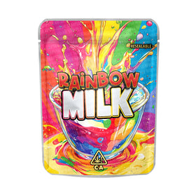 Rainbow Milk Mylar Pouches Pre-Labeled