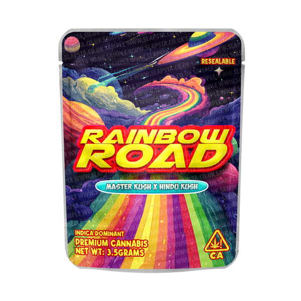 Rainbow Road Mylar Pouches Pre - Labeled - SLAPSTA