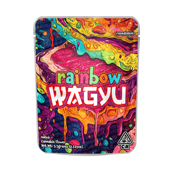 Rainbow Wagyu Mylar Pouches Pre - Labeled - SLAPSTA