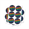 Reckless Rainbow Circular Stickers - 2.5cm