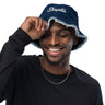 SLAPSTA Distressed denim bucket hat - SLAPSTA