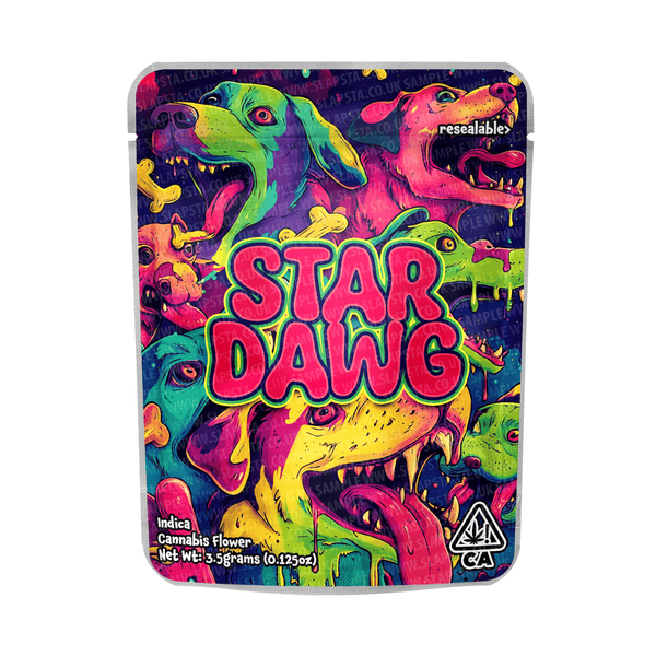 Star Dawg Mylar Pouches Pre - Labeled - SLAPSTA