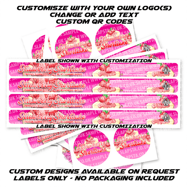 Strawberry Shortcake Pressitin Strain Labels - SLAPSTA