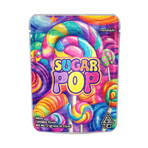 Sugar Pop Mylar Pouches Pre-Labeled - 3.5g (1/8oz) / No / 16pcs