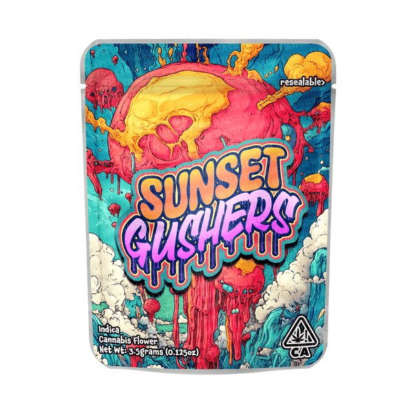 Sunset Gushers Mylar Pouches Pre - Labeled - SLAPSTA