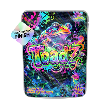 ToadZ Mylar Sticker Packs - Mylar Strain Bags3.5g (1/8oz)