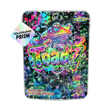 ToadZ Mylar Sticker Packs - Mylar Strain Bags3.5g (1/8oz)