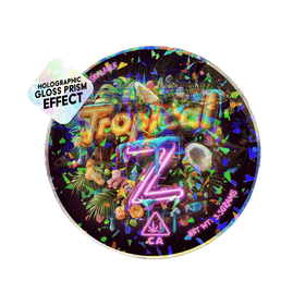 Tropical-Z Circle Holo Mylar Sticker Packs