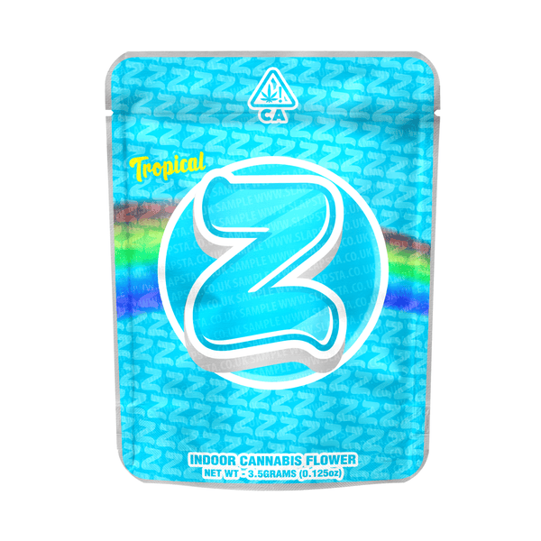 Tropical Z Mylar Pouches Pre - Labeled - SLAPSTA