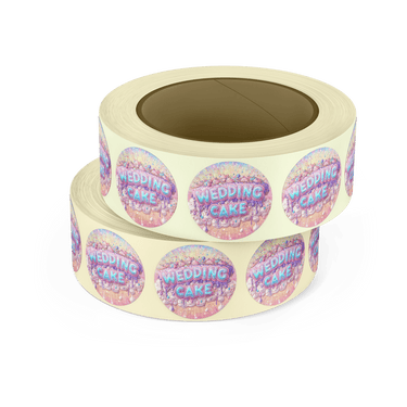 Wedding Cake Circular Stickers - 2.5cm