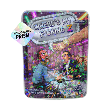 Where's My F*cking Z Mylar Sticker Packs - 3.5g (1/8oz)