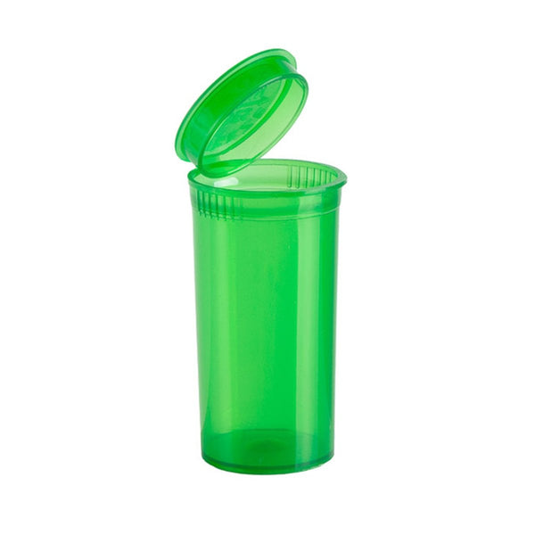 13dr (2g) Translucent Green Pop Top Bottles - SLAPSTA