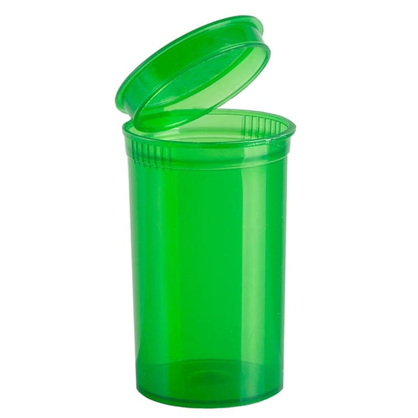 19 Dram (3.5g) Translucent Green Pop Top Bottles - SLAPSTA