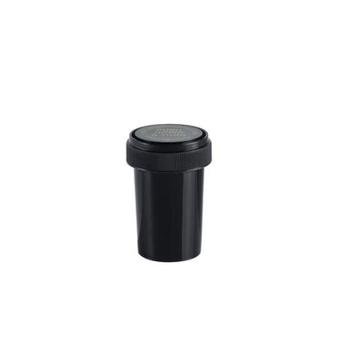 20 Dram Push N Turn Reverse Cap Bottles - Black