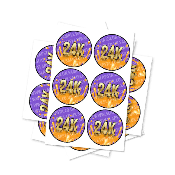 24K Circular Stickers - SLAPSTA