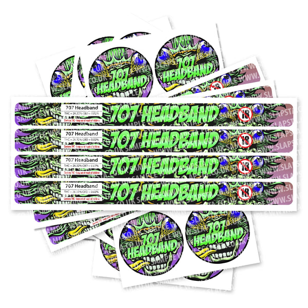 707 Headband Pressitin Strain Labels - SLAPSTA