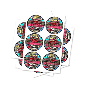 818 Headband Circular Stickers