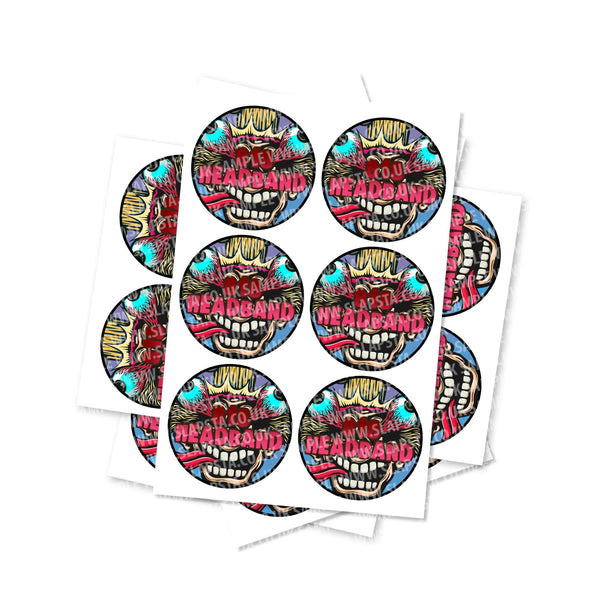 818 Headband Circular Stickers - SLAPSTA