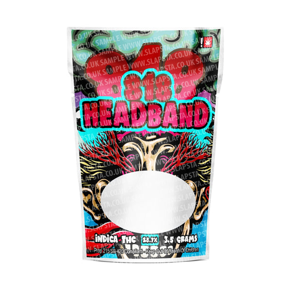 818 Headband Mylar Pouches Pre-Labeled - SLAPSTA